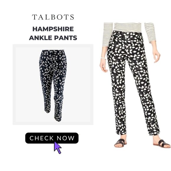 ✨ TALBOTS | Hampshire Leaves Ankle Pants - Picture 1 of 7
